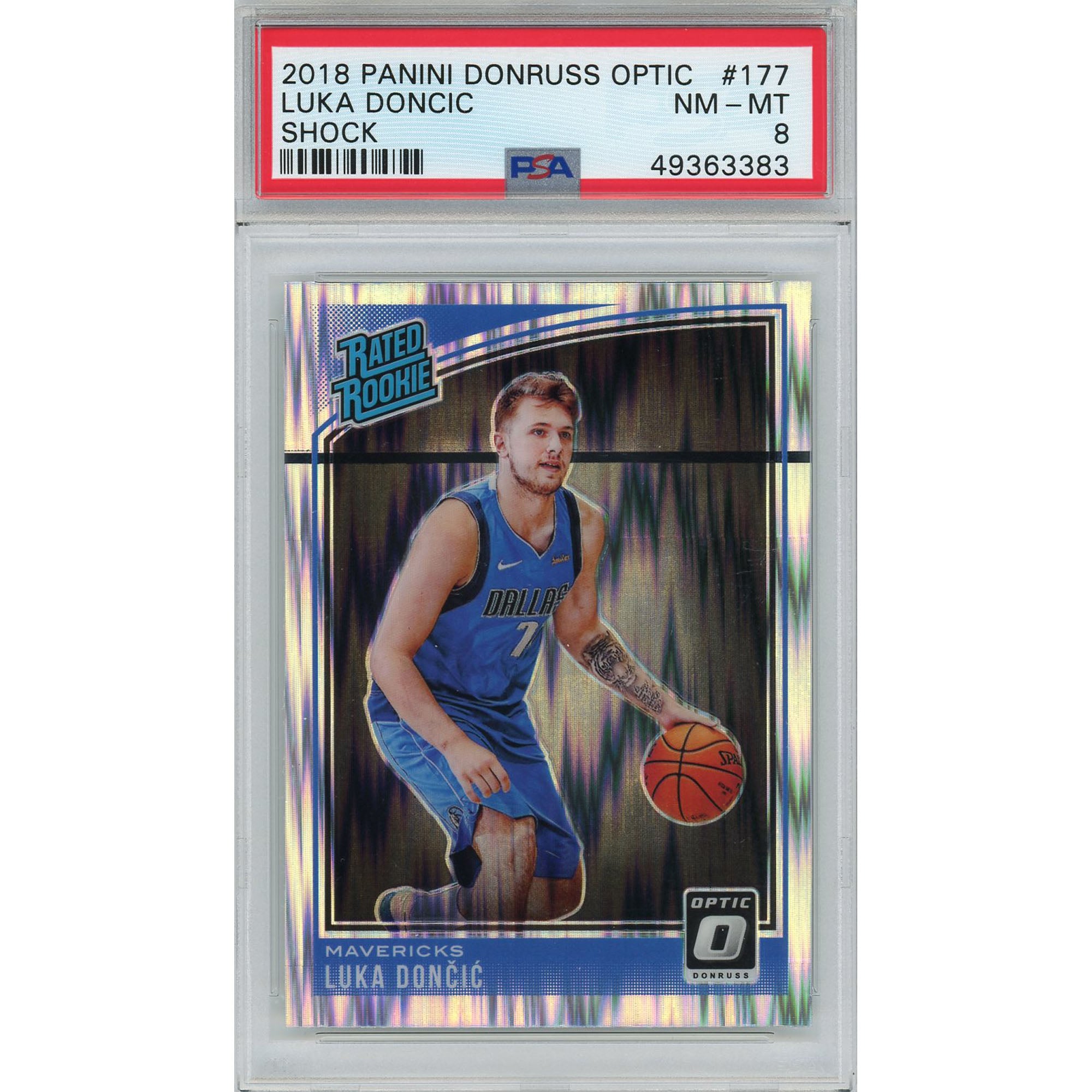 Dallas Mavericks Luka Doncic 2018 Panini Donruss Optic Shock 