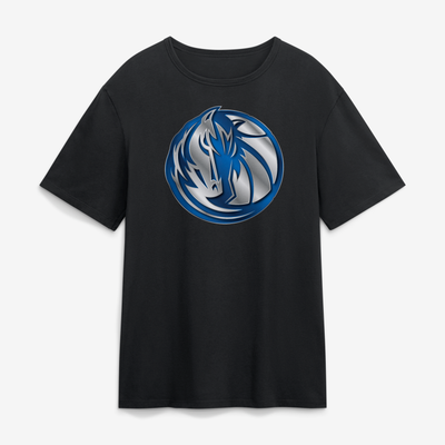Dallas Mavericks  Metallic Mascot T-Shirt - Black
