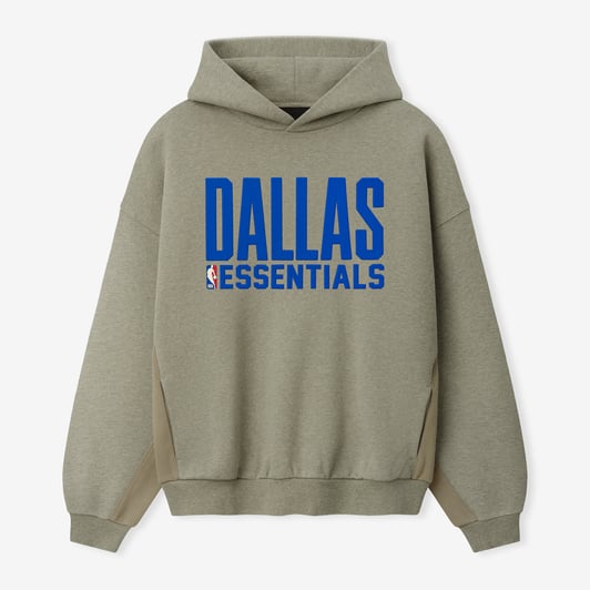 Dallas Mavericks Fear of God 90s Relaxed Hoodie - Heather Gray