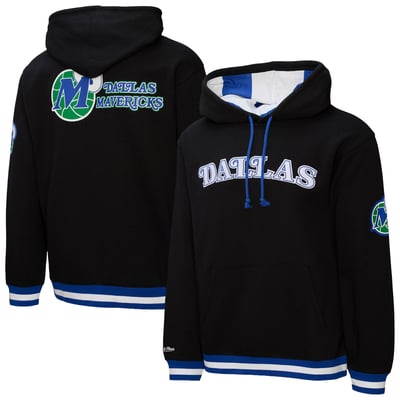  Dallas Mavericks Mitchell & Ness Hardwood Classics Nights Playmaker Fleece Hoodie - Black