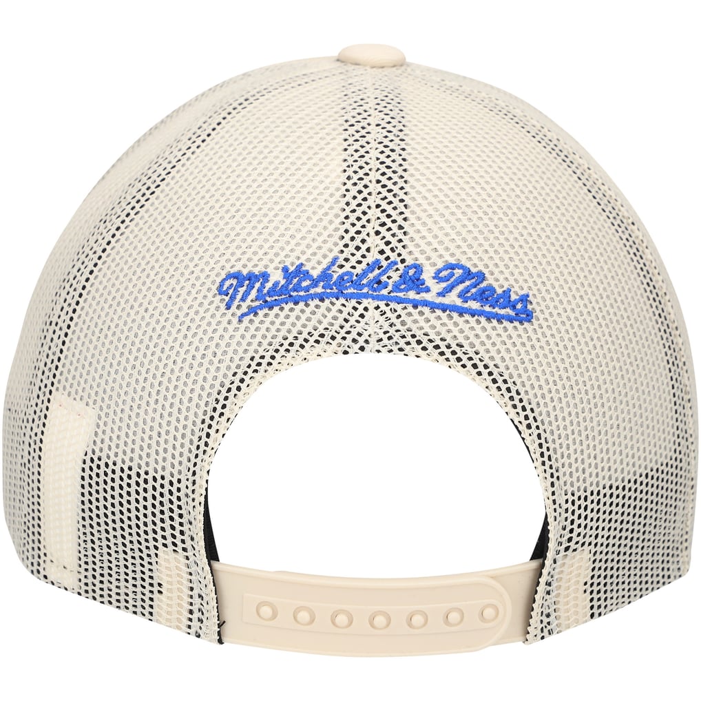 Dallas Mavericks Mitchell & Ness Trucker Adjustable Hat - Cream