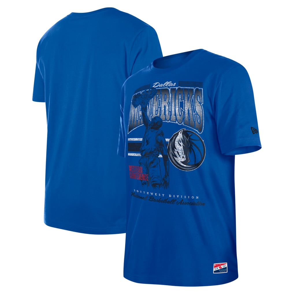 Dallas Mavericks New Era Enzyme Wash Oversized T-Shirt - Blue