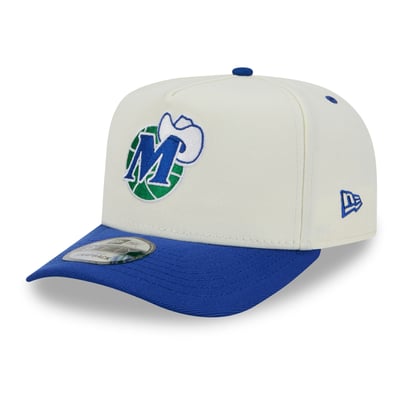 Dallas Mavericks New Era City A-Frame 9FIFTY Snapback Hat - Cream/Blue