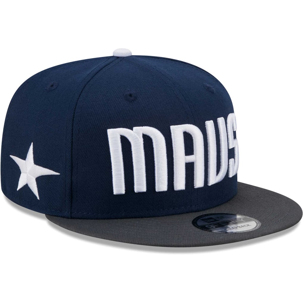 Dallas Mavericks New Era Jersey Hook Statement Edition 9FIFTY Snapback Hat - Navy/Gray