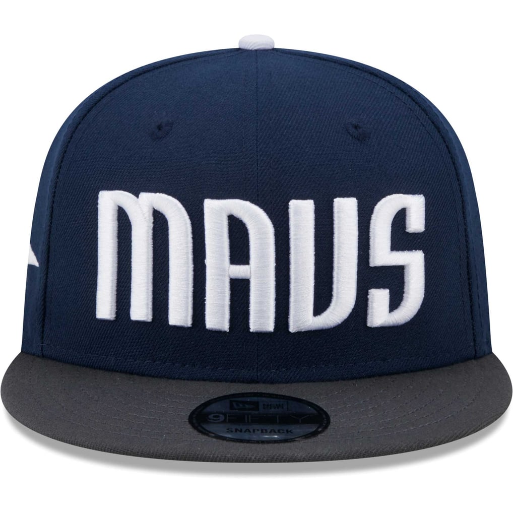 Dallas Mavericks New Era Jersey Hook Statement Edition 9FIFTY Snapback Hat - Navy/Gray