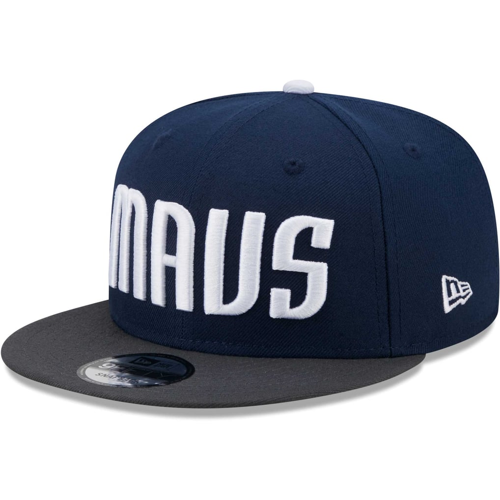 Dallas Mavericks New Era Jersey Hook Statement Edition 9FIFTY Snapback Hat - Navy/Gray