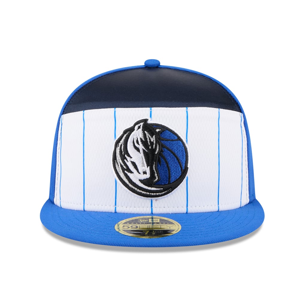  Dallas Mavericks New Era 2025 NBA Tip Off Split Panel 59FIFTY Fitted Hat - White/Blue
