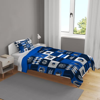 Dallas Mavericks Pegasus Patchwork Plaid Two-Piece Twin/Twin XL Bed in a Bag Set