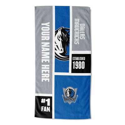 Dallas Mavericks The Northwest Group 30'' x 60'' Colorblock Personalized Beach Towel