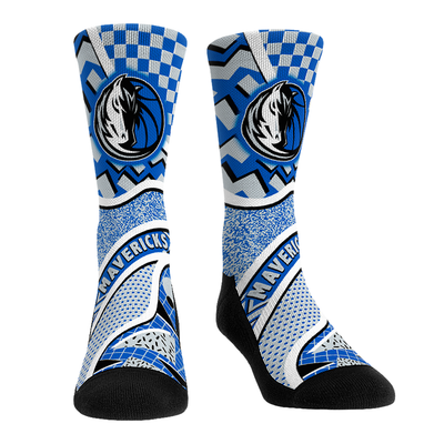  Dallas Mavericks Rock Em Unisex Ball Pattern Crew Socks - Blue