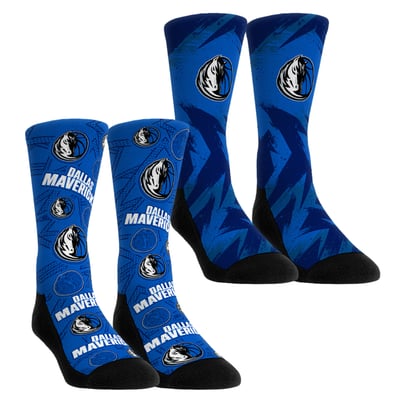  Dallas Mavericks Rock Em Unisex Game Day 2-Pack Crew Socks - Blue
