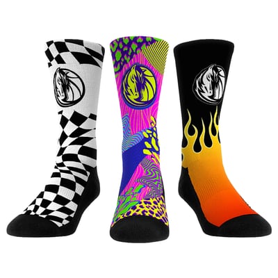  Dallas Mavericks Rock Em Unisex Team Vibes Three-Pack Crew Socks Set - Blue