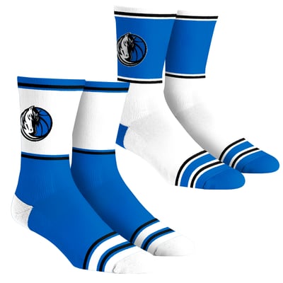  Dallas Mavericks Rock Em Unisex 2-Pack Color Block Crew Socks Set