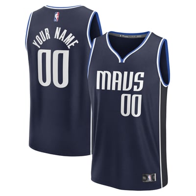 Dallas Mavericks Fanatics Youth Fast Break Custom Jersey - Statement Edition - Navy