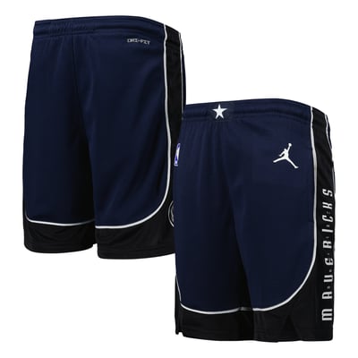  Dallas Mavericks Jordan Brand Youth Authentic Statement Edition Swingman Shorts - Navy