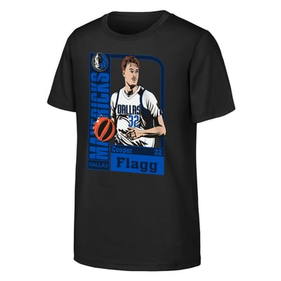 Cooper Flagg Dallas Mavericks Outerstuff Youth Calling Card T-Shirt - Black
