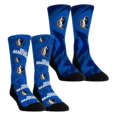  Dallas Mavericks Rock Em Youth Game Day 2-Pack Crew Socks - Blue