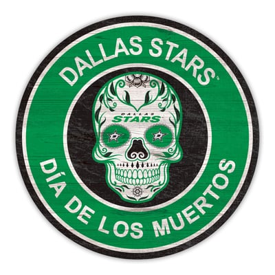 Dallas Stars 12" Sugar Skull Circle Sign