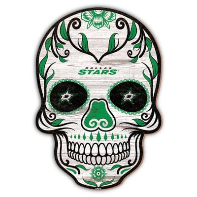 Dallas Stars 12'' Sugar Skull Sign