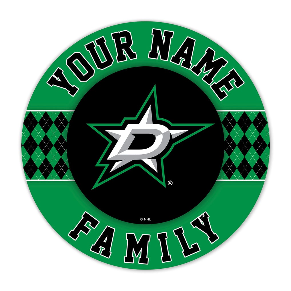 Dallas Stars 16" Personalized Circle Wall Art