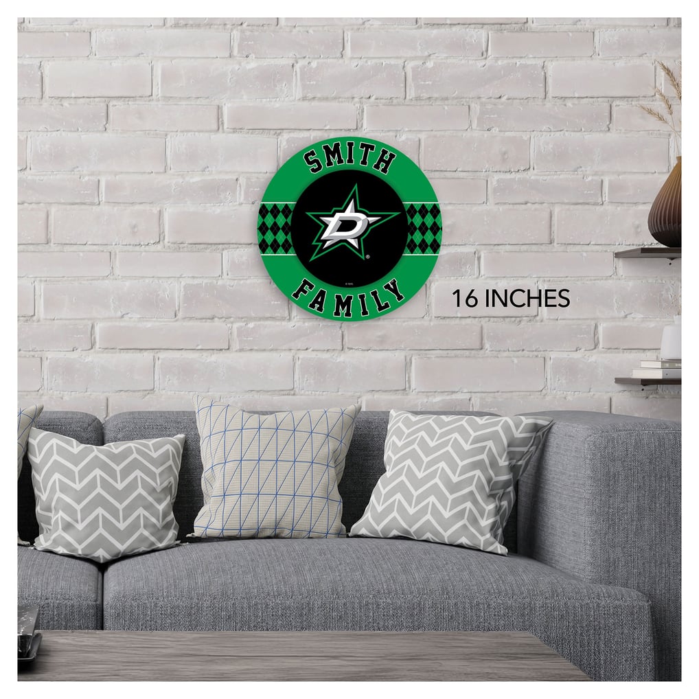 Dallas Stars 16" Personalized Circle Wall Art