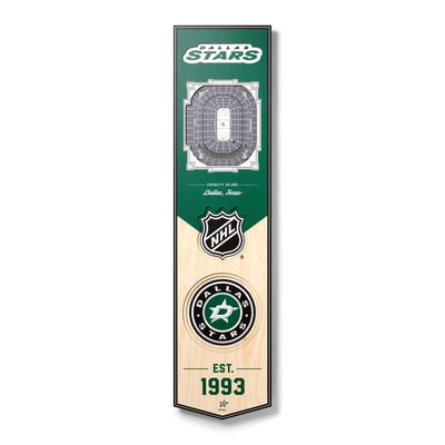 Dallas Stars 8" x 32" 3D StadiumView Banner