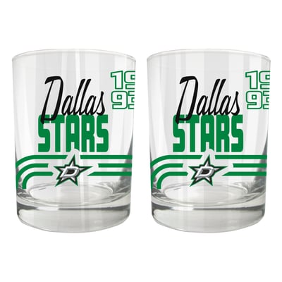 Dallas Stars Two-Piece 12oz. Heritage Rocks Glass Set