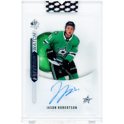 Jason Robertson Dallas Stars Autographed 2022-23 Upper Deck Clear Cut SP Authentic Future Watch #RA-JR Rookie Card