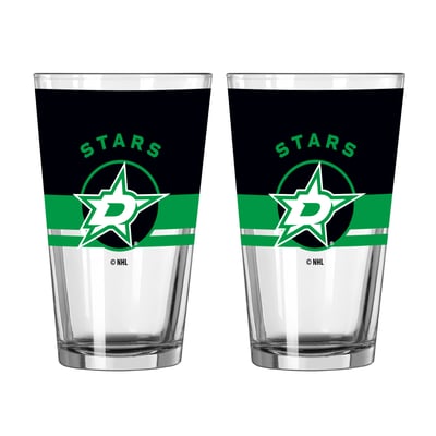 Dallas Stars Logo Brands Two-Piece 16oz. Horizon Pint Glass Set