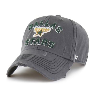 Dallas Stars '47 Seymoore Distressed Applique Clean Up Adjustable Hat - Black