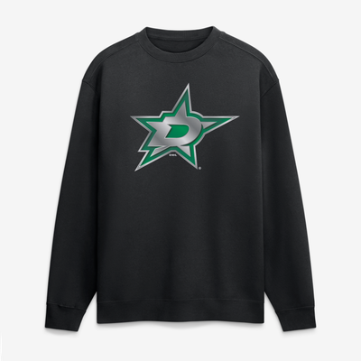 Dallas Stars  Metallic Mascot Sweatshirt - Black