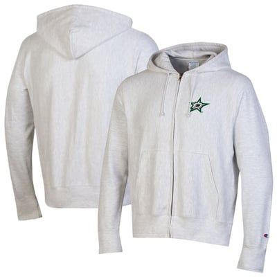Dallas Stars Champion Reverse Weave Full-Zip Hooded Jacket - Silver