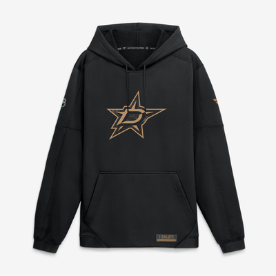  Dallas Stars Fanatics Authentic Pro Military Appreciation Rink Fleece Hoodie - Black