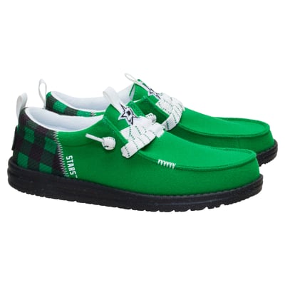 Dallas Stars Hey Dude Wally Funk Casual Slip-On Shoes - Kelly Green