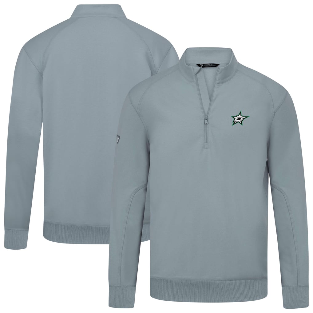 Dallas Stars Levelwear Upright Tri-Blend Quarter-Zip Pullover - Gray