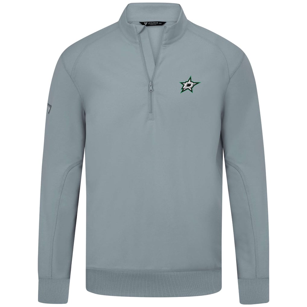 Dallas Stars Levelwear Upright Tri-Blend Quarter-Zip Pullover - Gray