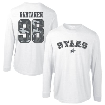 Mikko Rantanen Dallas Stars Levelwear Oscar Long Sleeve T-Shirt - White