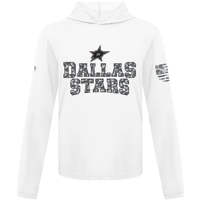 Dallas Stars Levelwear Anthem Camo Long Sleeve Hooded T-Shirt - White