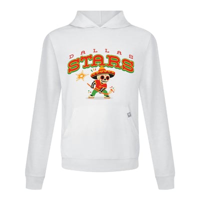 Dallas Stars Levelwear DOTD Sugar Skull Player Relay Hooded T-Shirt - White
