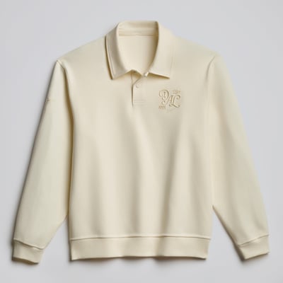 Dallas Stars lululemon Smooth Double-Knit Long-Sleeve Polo - Coconut Ivory