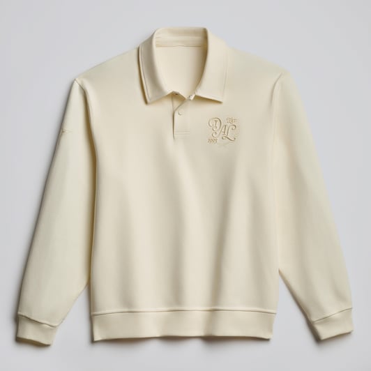 Dallas Stars lululemon Smooth Double-Knit Long-Sleeve Polo - Coconut Ivory