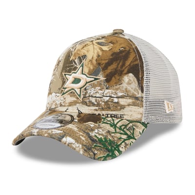 Dallas Stars New Era Real Tree A-Frame 9FORTY Adjustable Trucker Hat - Camo