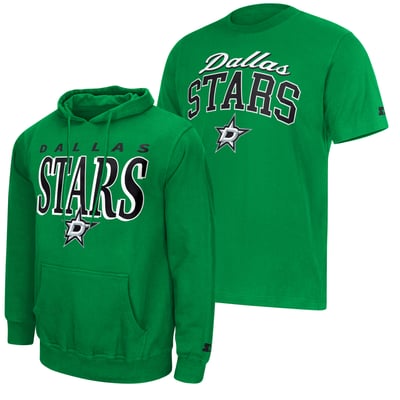Dallas Stars Starter Logo Hoodie & T-Shirt Combo Pack - Kelly Green