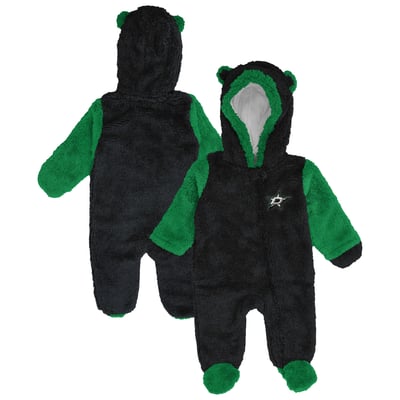 Dallas Stars Outerstuff Newborn & Infant Stay Napping Fleece Bunting Full-Zip Sleeper - Black