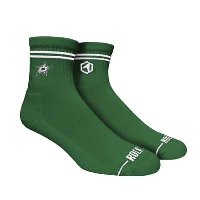  Dallas Stars Rock Em Unisex Casual Stripe Quarter-Length Socks - Green