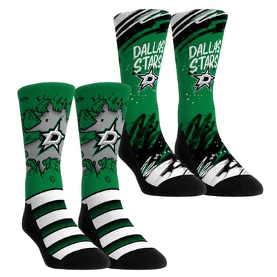  Dallas Stars Rock Em Unisex Ice Breaker Two-Pack Crew Socks Set - Green