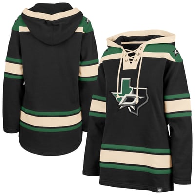  Dallas Stars '47 Women's Superior Lacer Pullover Hoodie - Black
