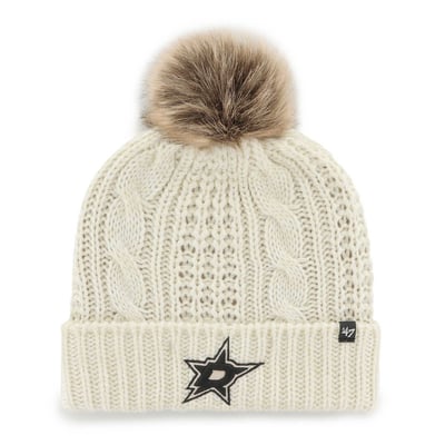 Dallas Stars '47 Women's Meeko Cuffed Knit Hat with Pom - Cream