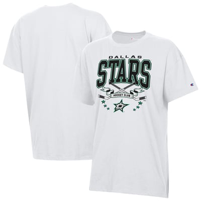 Dallas Stars Champion Women's  Crossing Sticks Oversized T-Shirt - White