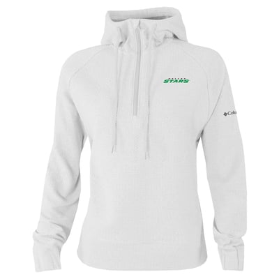 Dallas Stars Columbia Women's Half-Zip Swingcraft Tri-Blend Hoodie - White
